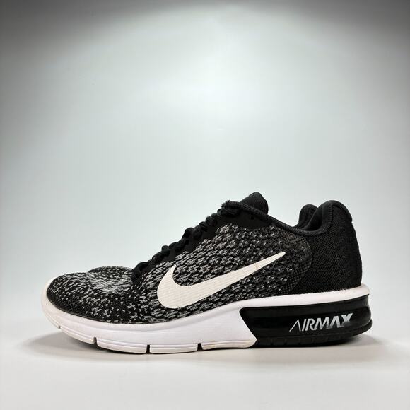Nike Air Max Sequent 2 Black White Running Shoes 852465-002 Women’s Size 6.5 - Picture 4 of 10